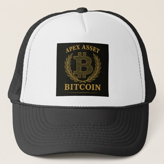 Bitcoin het top activa trucker pet (Voorkant)