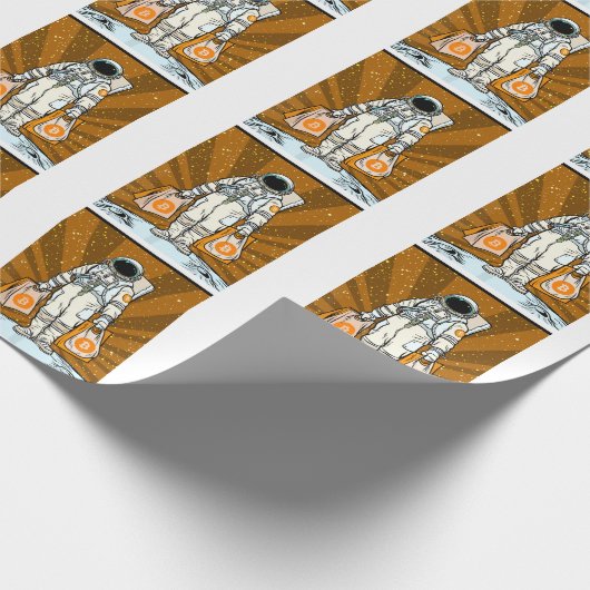 BITCOIN-HODL-Crypto Astronaut Cadeaupapier (Hoek)