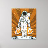 BITCOIN-HODL-Crypto Astronaut Canvas Afdruk (Voorkant)