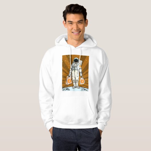 BITCOIN-HODL-Crypto Astronaut Hoodie (Voorkant volledig)
