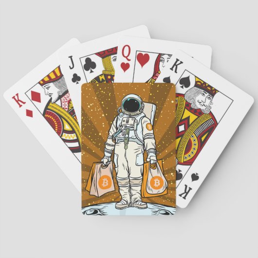 BITCOIN-HODL-Crypto Astronaut Pokerkaarten (Achterkant)
