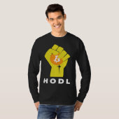 Bitcoin Hodl Hand The Bitcoin Raised Fist Hodl T-shirt (Voorkant volledig)