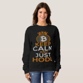 Bitcoin HODL Keep Calm and HODL Cryptocurrency BTL Trui (Voorkant volledig)