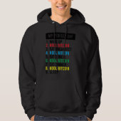 Bitcoin HODL Meme BTC   Idea for a Bitcoiner Hoodie (Voorkant)