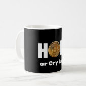 Bitcoin Hodle Mug Koffiemok (Voorkant links)