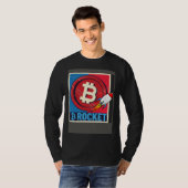 Bitcoin  Hodler Bitcoin Raket Cursus Explosie T-shirt (Voorkant volledig)