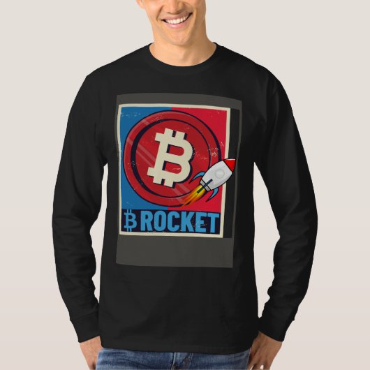 Bitcoin  Hodler Bitcoin Raket Cursus Explosie T-shirt (Voorkant)