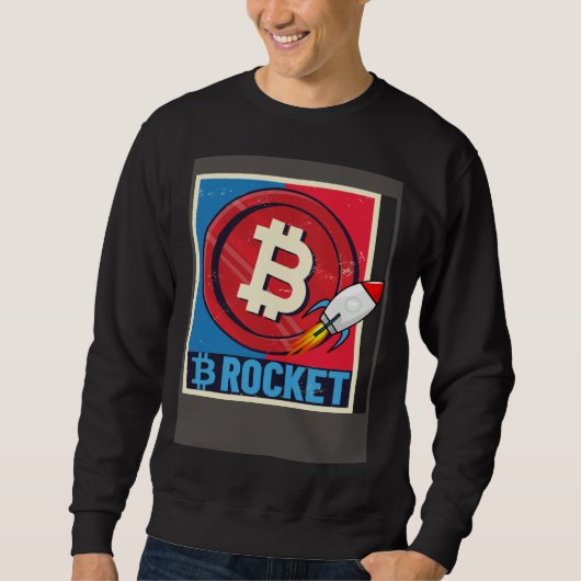 Bitcoin Hodler Bitcoin Raket Cursus Explosie Trui (Voorkant)