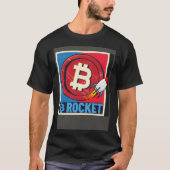 Bitcoin Hodler Bitcoin Rocket Course Explosion T-shirt (Voorkant)