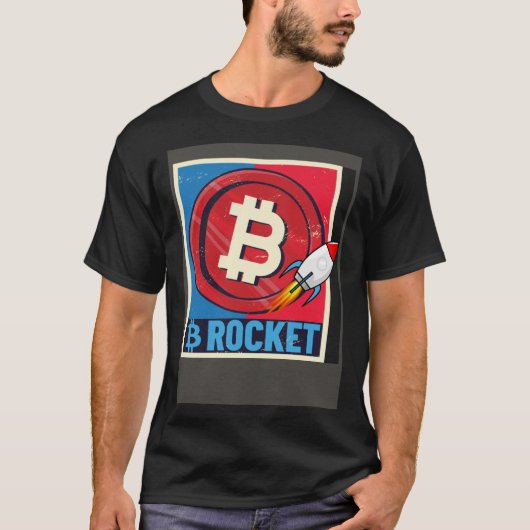 Bitcoin Hodler Bitcoin Rocket Course Explosion T-shirt (Voorkant)