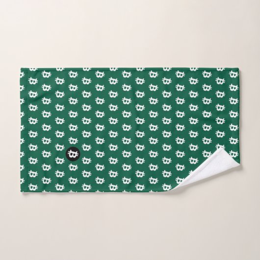 Bitcoin Hunter Green Bad Handdoek (Handdoek)