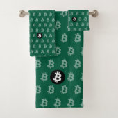 Bitcoin Hunter Green (Style 2) Bad Handdoek (Insitu)