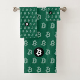 Bitcoin Hunter Green (Style 2) Bad Handdoek