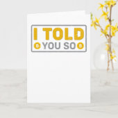 Bitcoin, ik heb het je verteld! kaart (Gele Bloem)