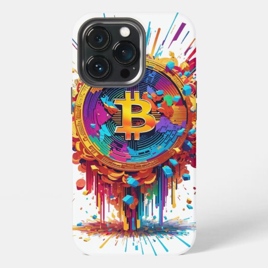 Bitcoin illustratie iPhone hoesje (Achterkant)