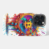 Bitcoin illustratie iPhone hoesje (Achterkant horizontaal)