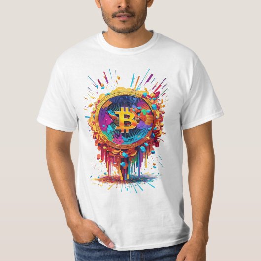 Bitcoin illustratie t-shirt (Voorkant)