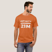 Bitcoin Infinity gedeeld door 21 miljoen T-shirt (Voorkant volledig)