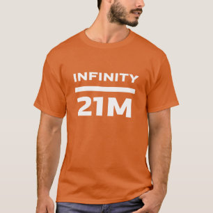 Bitcoin Infinity gedeeld door 21 miljoen T-shirt