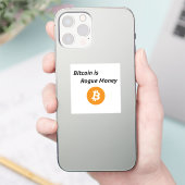 Bitcoin is een echte Rogue Money Vinyl Sticker (Telefoon)