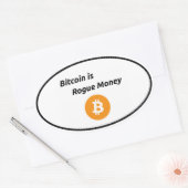 Bitcoin is een schurkenstaat ovale sticker (Envelop)