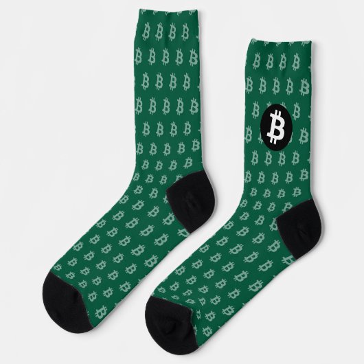 Bitcoin Jager Groen (Stijl 2) Sokken (Links)