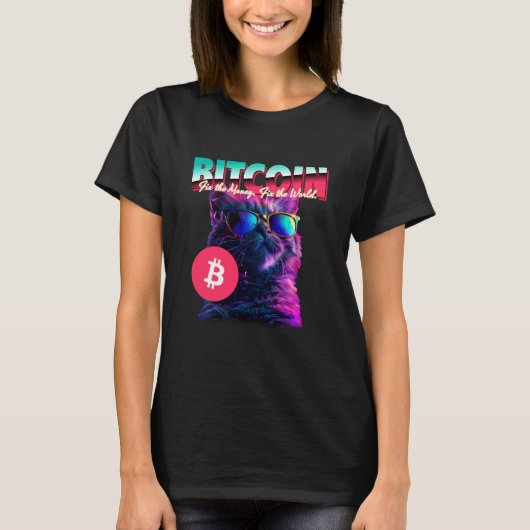 Bitcoin Kat (Grappige BTC-verklaring & Coole Kat G T-shirt (Voorkant)
