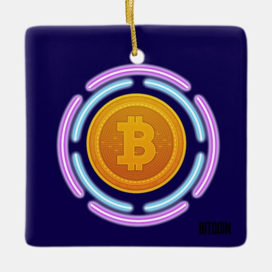 BITCOIN KERAMISCH ORNAMENT (Voorkant)