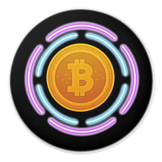 BITCOIN KERAMISCHE KNOP (Voorkant)