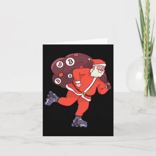 Bitcoin Kerstman Cryptovaluta Kerstman Crypto In Kaart (Voorkant)