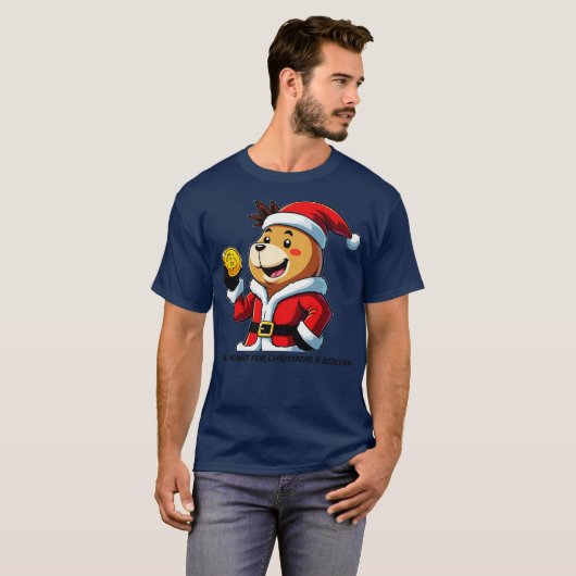 Bitcoin Kerstmis T-shirt (Voorkant volledig)