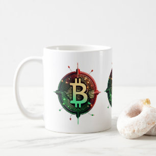 Bitcoin kerstverlichting koffiemok