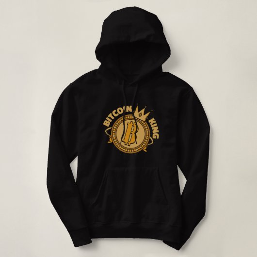 Bitcoin King Cryptocurrency Blockchains Crypto Bit Hoodie (Design voorkant)