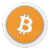 Bitcoin Knob Keramische Knop (Voorkant)
