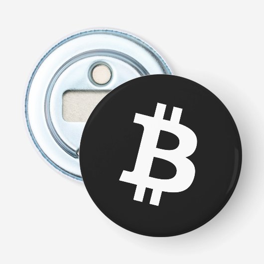 Bitcoin-knop Flesopener Button Flesopener (Voorkant)