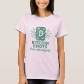 Bitcoin Knots T-Shirt – "Code met integriteit" Kno (Voorkant)