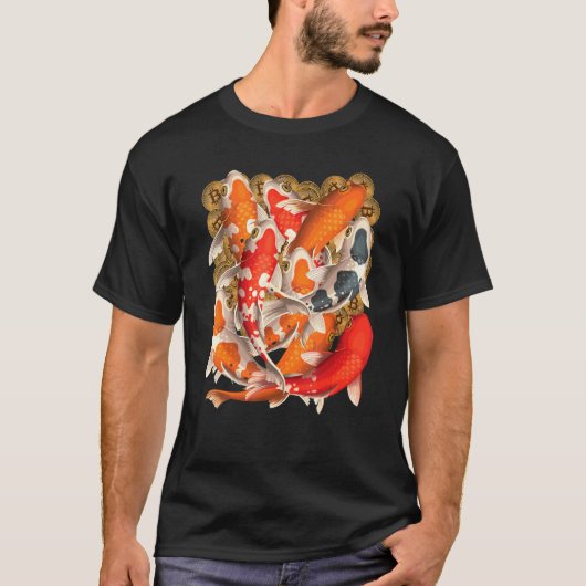 Bitcoin Koi Vissen Vijver T-shirt (Voorkant)