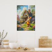 Bitcoin Konijn Hole Pasen Bunny Wall Art Poster (Keuken)