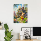 Bitcoin Konijn Hole Pasen Bunny Wall Art Poster (Thuiskantoor)