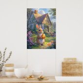 Bitcoin konijnenhol paashaas poster (Keuken)
