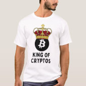 Bitcoin koning van crypto's t-shirt (Voorkant)
