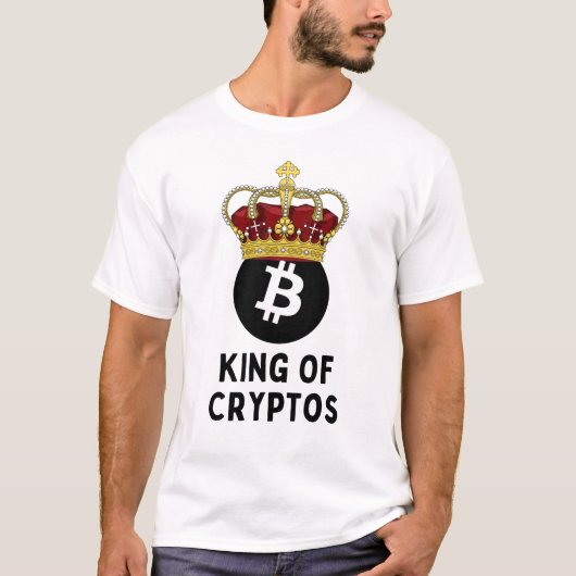 Bitcoin koning van crypto's t-shirt (Voorkant)