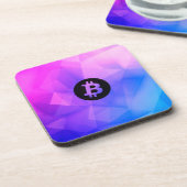 Bitcoin Kristal Bier Onderzetter (Linkerzijde)