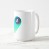 Bitcoin Kunst (Komeet - Stijl 2, Wit) Koffiemok (Voorkant rechts)