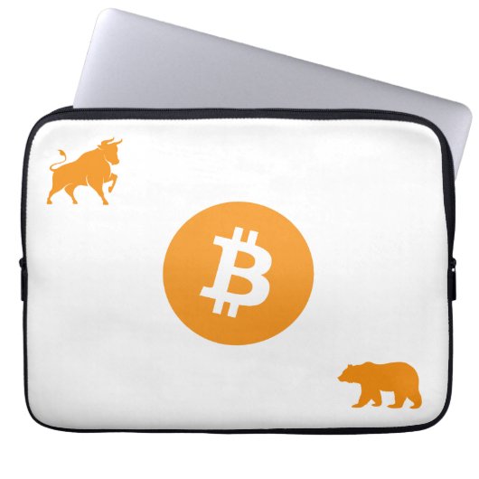 Bitcoin Laptop Hoesje Laptop Sleeve (Voorkant)