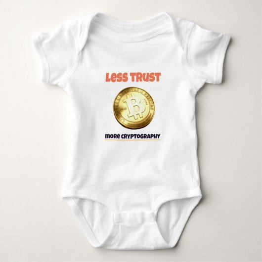 Bitcoin less trust Baby Strampler Romper (Voorkant)