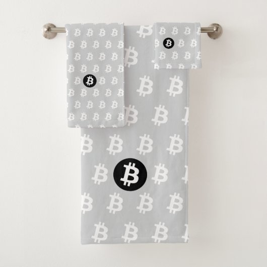 Bitcoin Lichtgrijs Bad Handdoek (Insitu)
