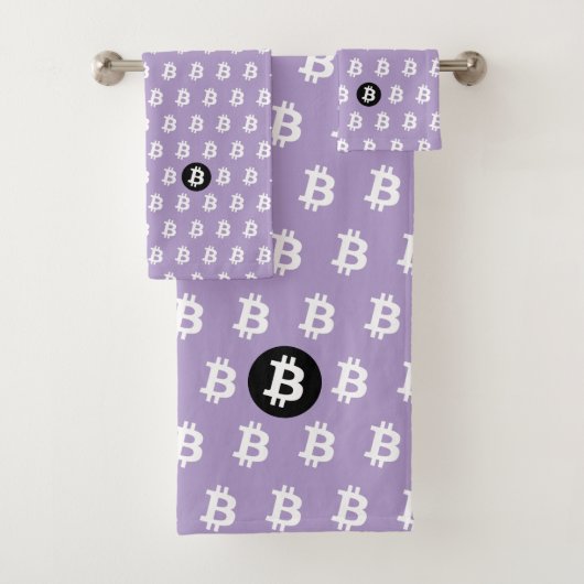 Bitcoin Lichtpaars Bad Handdoek (Insitu)