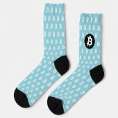 Bitcoin Light Blue Sokken (Links)