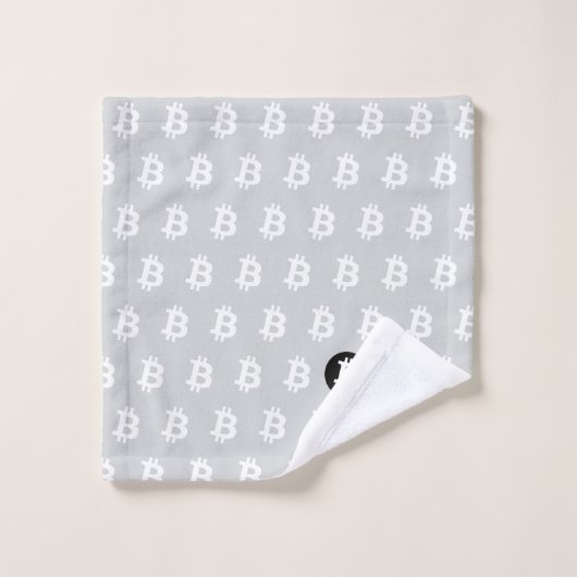 Bitcoin Light Grey Bad Handdoek (Wasdoekje)